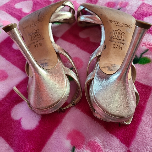 Gold Jimmy Choo Heels - Picture 7 of 7